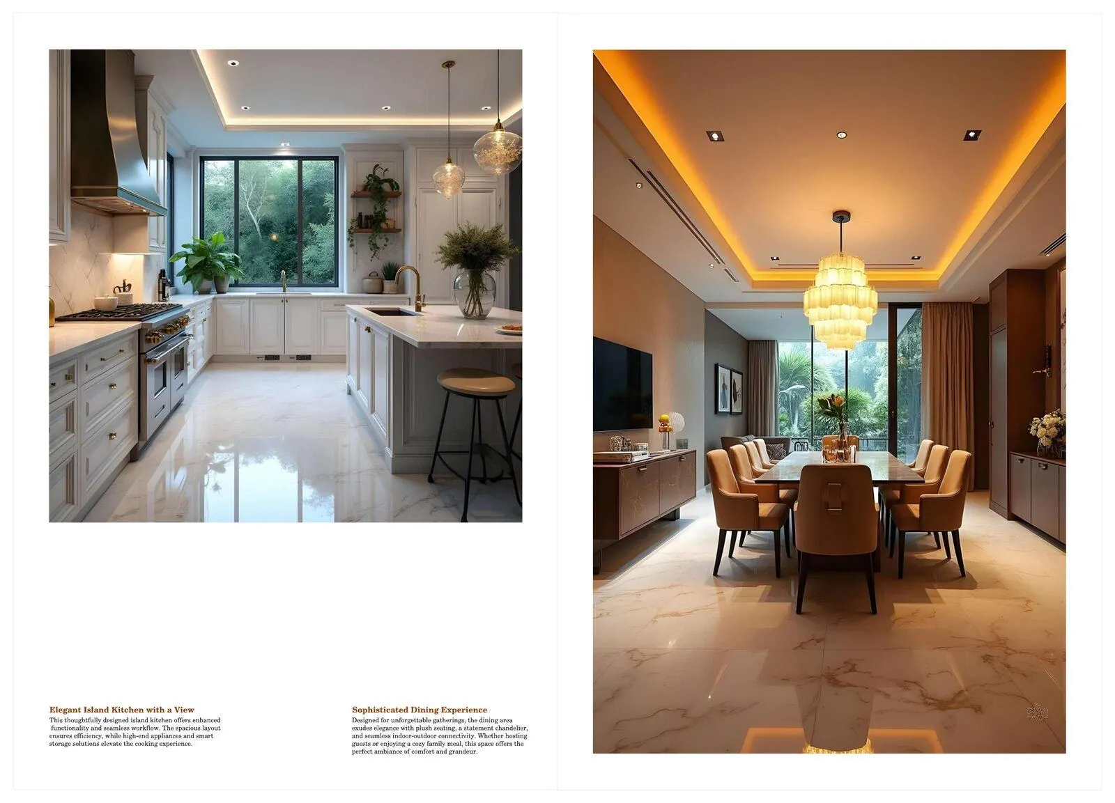 Island kitchen and dining area, Shubhashish Forest triplex villa, SEZ Road Jaipur