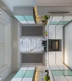 Modular kitchen finish, Krishna Kunj Height 2, Vaishali Nagar
